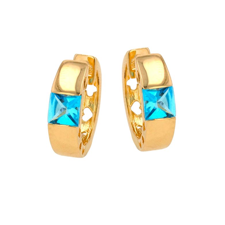 Boucles d'oreilles topazes 1.40 carat or jaune 5.14g Comme neuf -  reconditionné disponible sur Gemme Les Bijoux